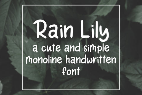 Rain Lily Handwritten Font Font SavoringSurprises 