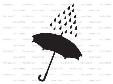 Rain umbrella SVG TribaliumArtSF 