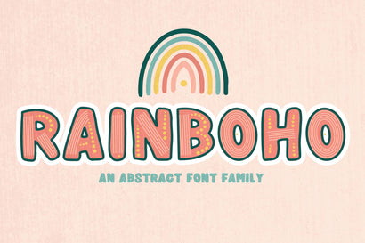 Rainboho | A Layered Abstract Font Family Font The Pretty Letters 