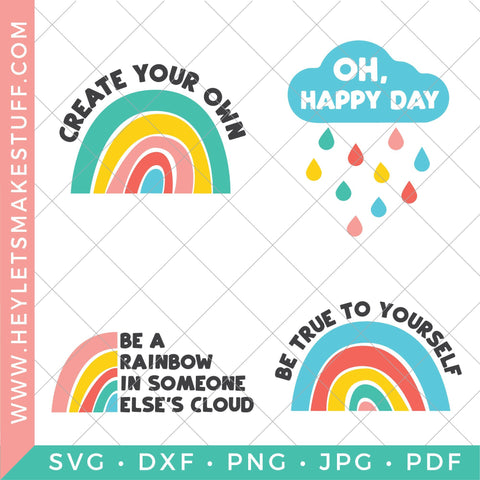 Rainbow Bundle SVG Hey Let's Make Stuff 