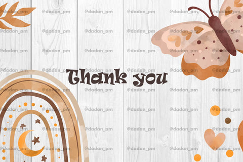 Rainbow & butterfly boho sublimation png SVG dadan_pm 