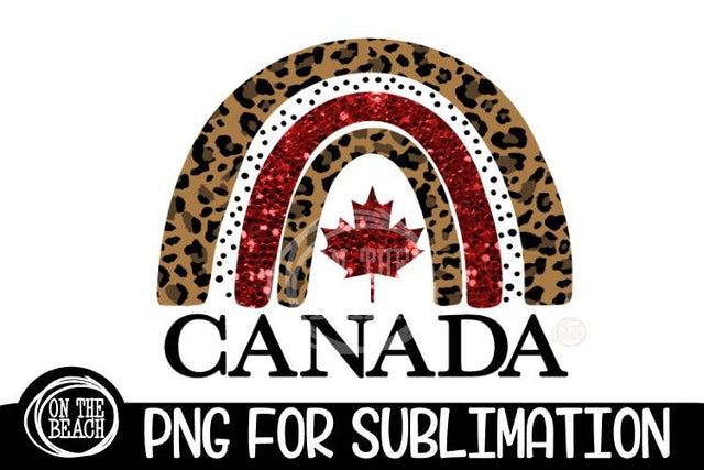 Rainbow Canada - Leopard - 300- PNG for Sublimation Sublimation On the Beach Boutique 