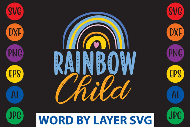 Rainbow Child svg design SVG Rafiqul20606 