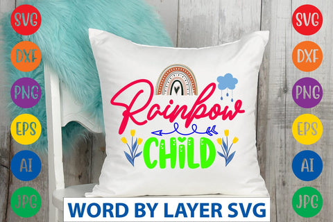 Rainbow Child SVG Design SVG Rafiqul20606 