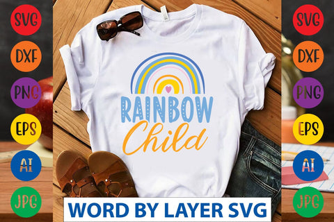 Rainbow Child svg design SVG Rafiqul20606 