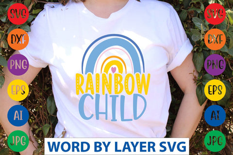 Rainbow Child SVG Design SVG Rafiqul20606 
