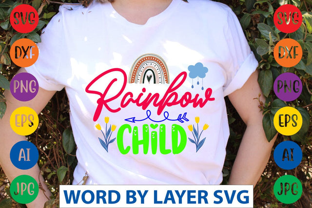 Rainbow Child SVG Design SVG Rafiqul20606 