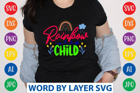 Rainbow Child SVG Design SVG Rafiqul20606 