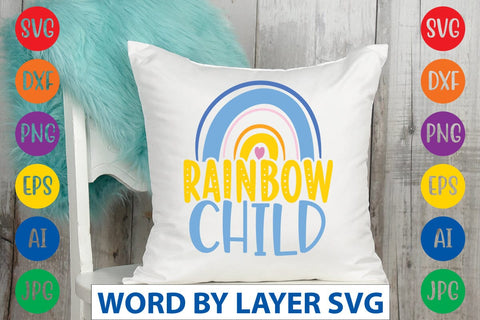 Rainbow Child SVG Design SVG Rafiqul20606 