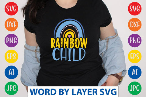 Rainbow Child SVG Design SVG Rafiqul20606 