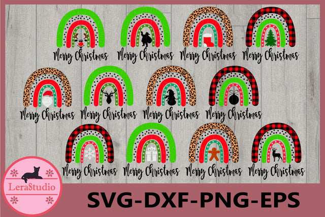 Rainbow Christmas SVG Lerastudio 
