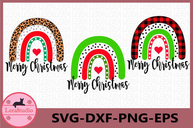 Rainbow Christmas Svg SVG Lerastudio 