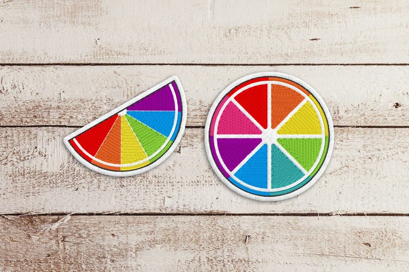 Rainbow Citrus Slice Feltie Applique Embroidery Duo Embroidery/Applique DESIGNS Risa Rocks It 