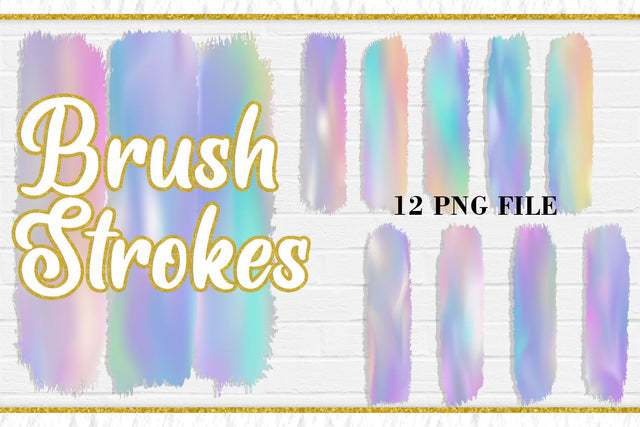 Rainbow color Brush Strokes, PNG Sublimation Design Sublimation artnoy 
