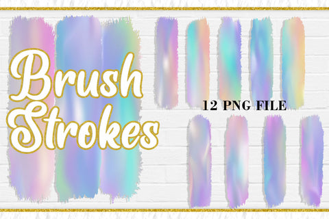 Rainbow color Brush Strokes, PNG Sublimation Design Sublimation artnoy 