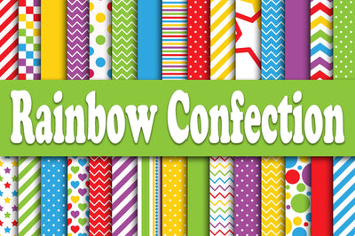 Rainbow Confection Digital Paper Sublimation Old Market 