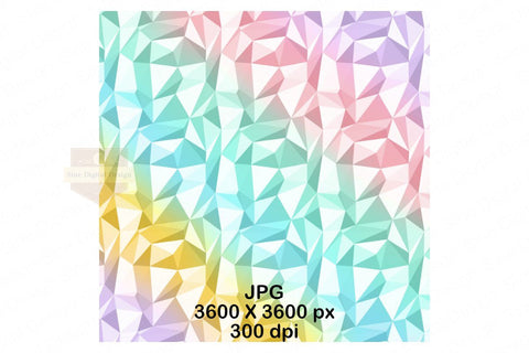 Rainbow Crystal Low Poly Digital Papers Background Set Digital Pattern SineDigitalDesign 