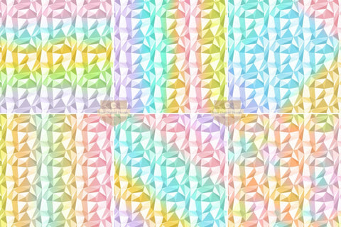 Rainbow Crystal Low Poly Digital Papers Background Set Digital Pattern SineDigitalDesign 