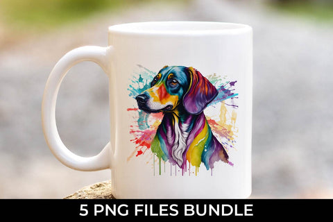 Rainbow Dachshund Dog Watercolor Bundle Free For Commercial Use Sublimation Sintegra 