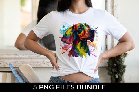 Rainbow Dachshund Dog Watercolor Bundle Free For Commercial Use Sublimation Sintegra 