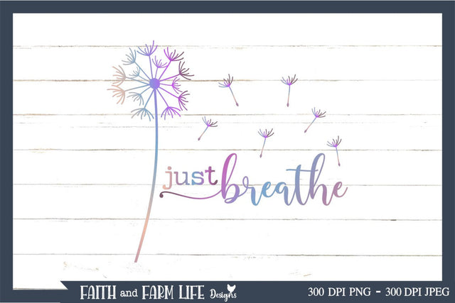 Rainbow Dandelion Sublimation Sublimation Designs by Jolein 