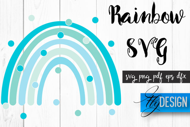 Rainbow Design SVG | Rainbow SVG | Funny Design SVG Fly Design 