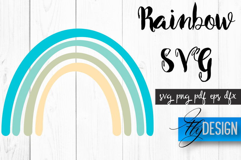 Rainbow Design SVG | Rainbow SVG | Funny Design SVG Fly Design 