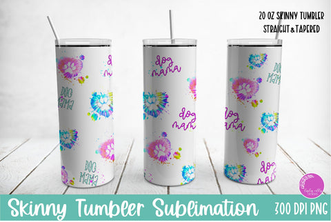 Rainbow Dog Paw Skinny Tumbler Bundle-Paw Print PNG Tumbler Sublimation Linden Valley Designs 