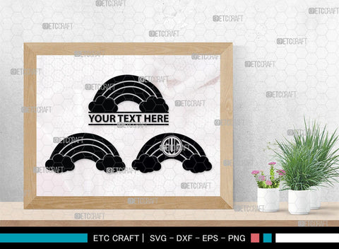 Rainbow Doodle Monogram, Rainbow Doodle Silhouette, Rainbow Doodle SVG, Boho Rainbow Svg, Hand Drawn Svg, Cheetah Rainbow Svg, Pastel Rainbow Svg, SB00478 SVG ETC Craft 