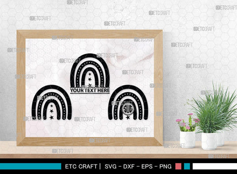 Rainbow Doodle Monogram, Rainbow Doodle Silhouette, Rainbow Doodle SVG, Boho Rainbow Svg, Hand Drawn Svg, Cheetah Rainbow Svg, Pastel Rainbow Svg, SB00478 SVG ETC Craft 
