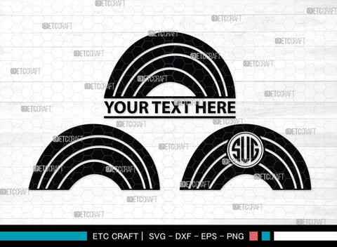 Rainbow Doodle Monogram, Rainbow Doodle Silhouette, Rainbow Doodle SVG, Boho Rainbow Svg, Hand Drawn Svg, Cheetah Rainbow Svg, Pastel Rainbow Svg, SB00478 SVG ETC Craft 