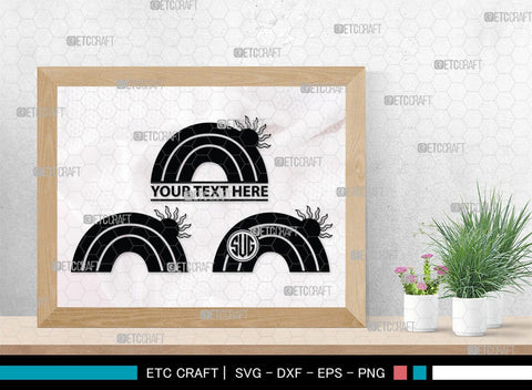 Rainbow Doodle Monogram, Rainbow Doodle Silhouette, Rainbow Doodle SVG, Boho Rainbow Svg, Hand Drawn Svg, Cheetah Rainbow Svg, Pastel Rainbow Svg, SB00478 SVG ETC Craft 