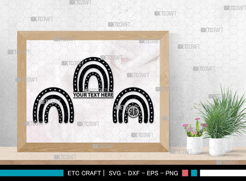 Rainbow Doodle Monogram, Rainbow Doodle Silhouette, Rainbow Doodle SVG, Boho Rainbow Svg, Hand Drawn Svg, Cheetah Rainbow Svg, Pastel Rainbow Svg, SB00478 SVG ETC Craft 
