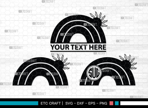 Rainbow Doodle Monogram, Rainbow Doodle Silhouette, Rainbow Doodle SVG, Boho Rainbow Svg, Hand Drawn Svg, Cheetah Rainbow Svg, Pastel Rainbow Svg, SB00478 SVG ETC Craft 