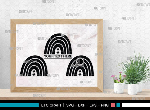 Rainbow Doodle Monogram, Rainbow Doodle Silhouette, Rainbow Doodle SVG, Boho Rainbow Svg, Hand Drawn Svg, Cheetah Rainbow Svg, Pastel Rainbow Svg, SB00478 SVG ETC Craft 