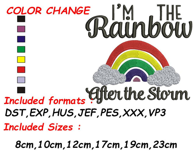 Rainbow Embroidery, Pregnancy Gift, Baby Shower Embroidery, New Baby Embroidery, Rainbow Baby Outfit Embroidery/Applique DESIGNS SVG Digital Designer 