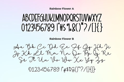 Rainbow Flower - couple - Font Abo Daniel Studio 