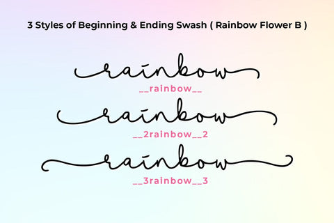 Rainbow Flower - couple - Font Abo Daniel Studio 