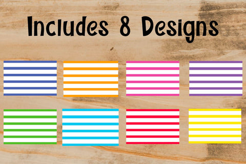 Rainbow Glass Can Wrap Sublimation | Rainbow Striped Wrap Sublimation Angel Lynne Designs 