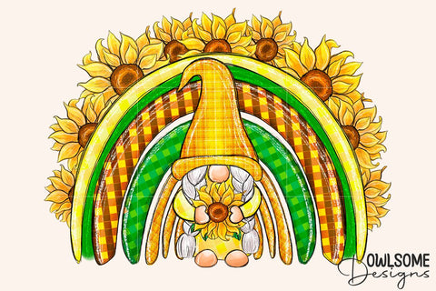 Rainbow Gnomes Sublimation PNG Design Sublimation Owlsome.Designs 