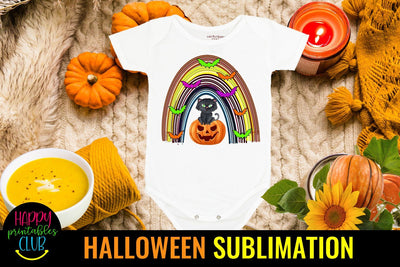 Rainbow Halloween Sublimation-Halloween Sublimation Rainbow Sublimation Happy Printables Club 