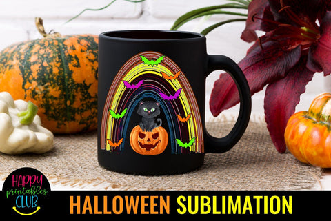 Rainbow Halloween Sublimation-Halloween Sublimation Rainbow Sublimation Happy Printables Club 