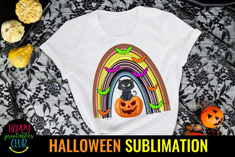 Rainbow Halloween Sublimation-Halloween Sublimation Rainbow Sublimation Happy Printables Club 