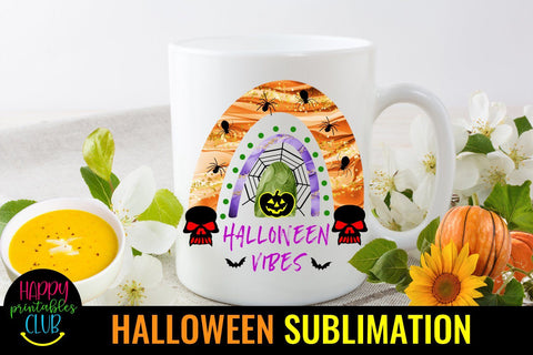 Rainbow Halloween Vibes - Halloween Vibes Sublimation Sublimation Happy Printables Club 