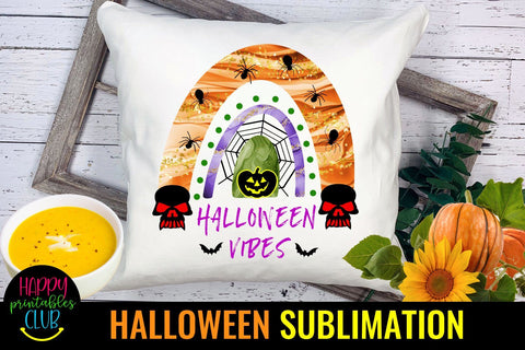 Rainbow Halloween Vibes - Halloween Vibes Sublimation Sublimation Happy Printables Club 