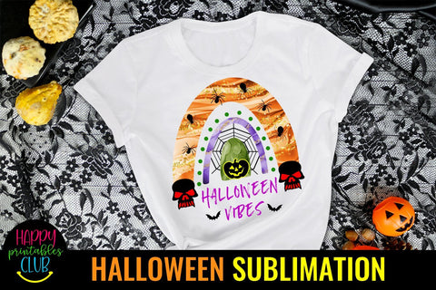 Rainbow Halloween Vibes - Halloween Vibes Sublimation Sublimation Happy Printables Club 