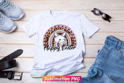 Rainbow Happy Easter Day T shirt Design Png Sublimation Printable Files Sublimation DesignDestine 