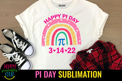 Rainbow Happy Pi Day Sublimation I Pi Day 3-14- 22 Sublimation Happy Printables Club 