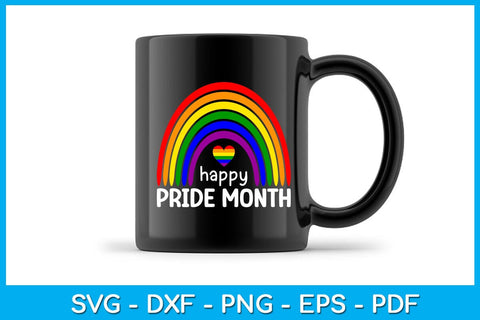 Rainbow Happy Pride Month SVG PNG PDF Cut File SVG Creativedesigntee 