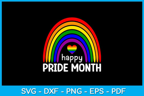 Rainbow Happy Pride Month SVG PNG PDF Cut File SVG Creativedesigntee 